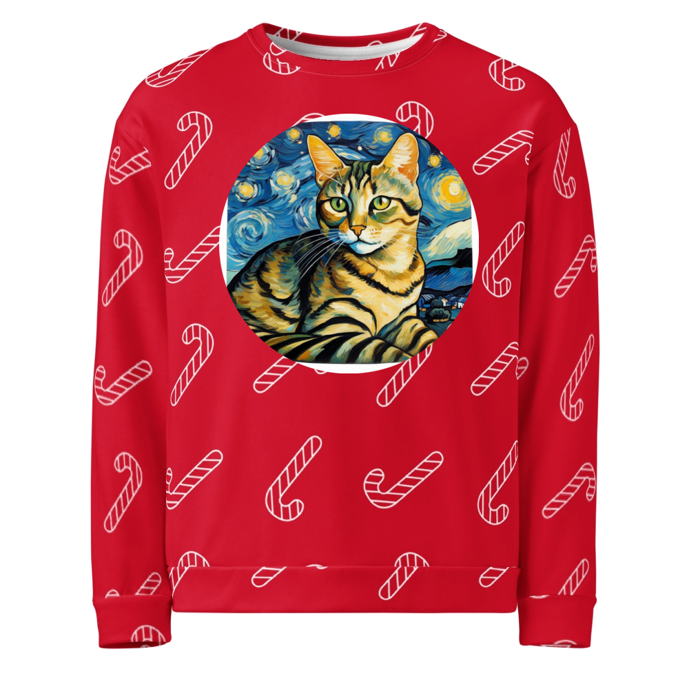 PugMug Custom Tabby Companion Cat Ugly Christmas Sweatshirt