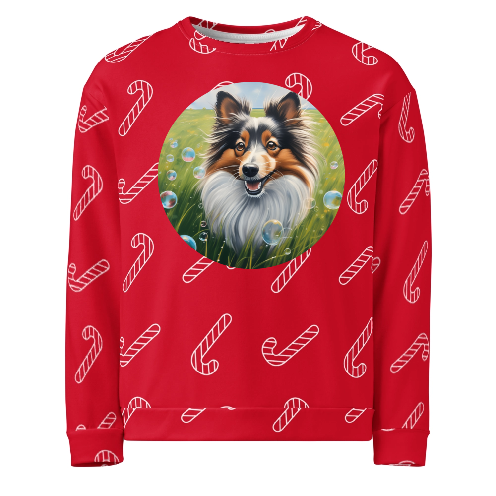 PugMug Custom Shetland Sheepdog Ugly Christmas Sweatshirt
