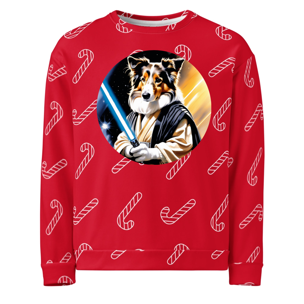 PugMug Custom Collie Ugly Christmas Sweatshirt