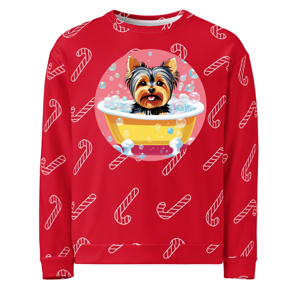 PugMug Custom Yorkshire Terrier Ugly Christmas Sweatshirt