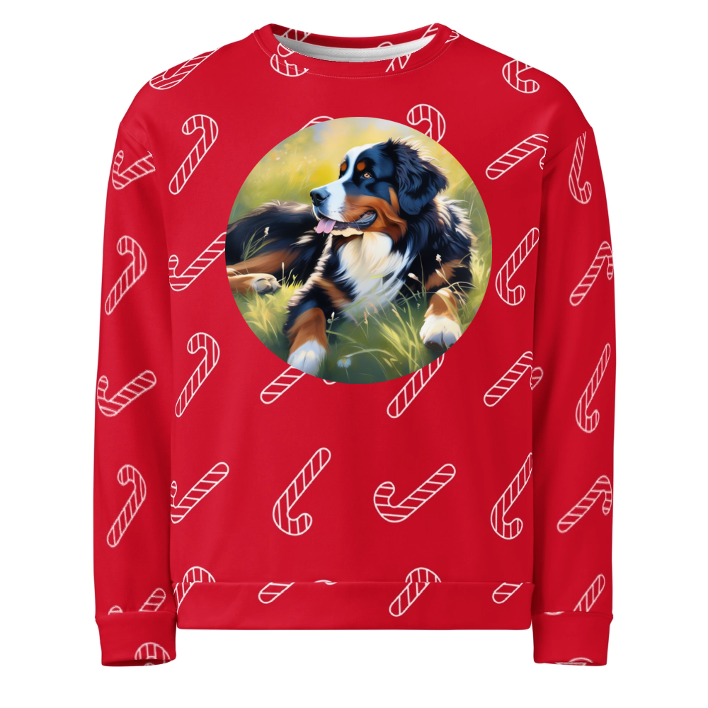 PugMug Custom Bernese Mountain Dog Ugly Christmas Sweatshirt