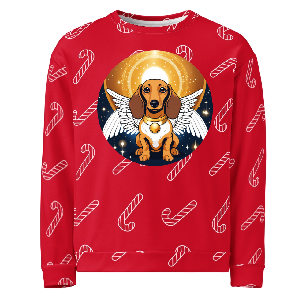 PugMug Custom Tan Dachshund Ugly Christmas Sweatshirt