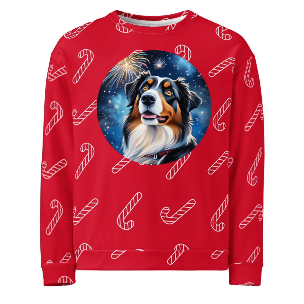 PugMug Custom Miniature American Shepherd Ugly Christmas Sweatshirt
