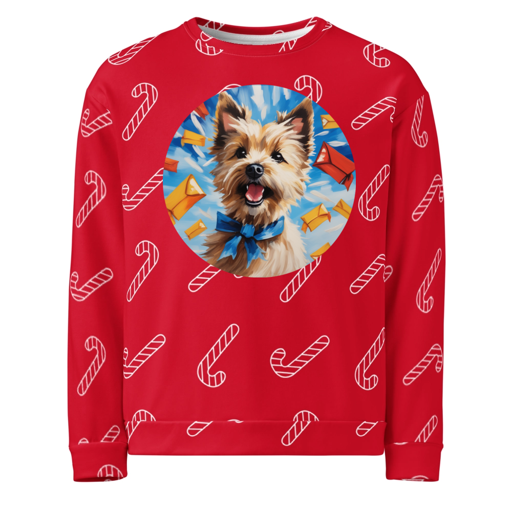 PugMug Custom Cairn Terrier Ugly Christmas Sweatshirt