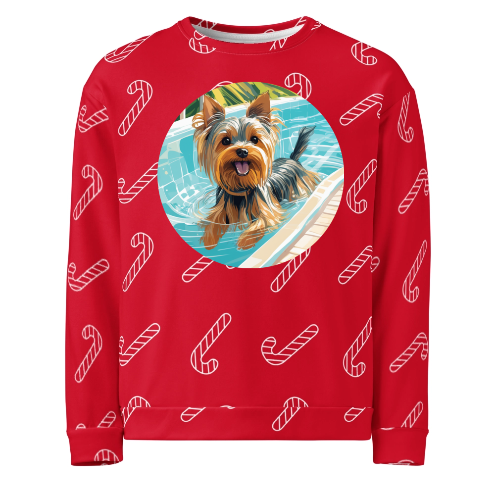PugMug Custom Yorkshire Terrier Ugly Christmas Sweatshirt