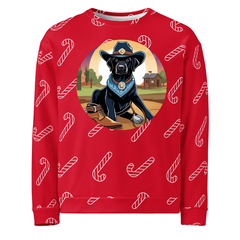 PugMug Custom Black Labrador Retriever Ugly Christmas Sweatshirt