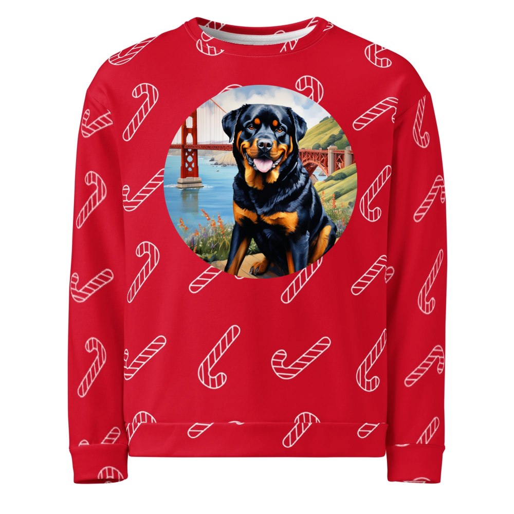 PugMug Custom Rottweiler Ugly Christmas Sweatshirt
