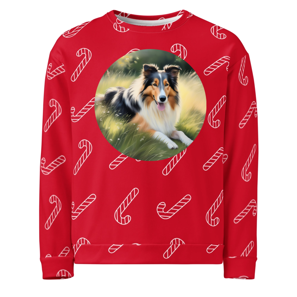 PugMug Custom Collie Ugly Christmas Sweatshirt