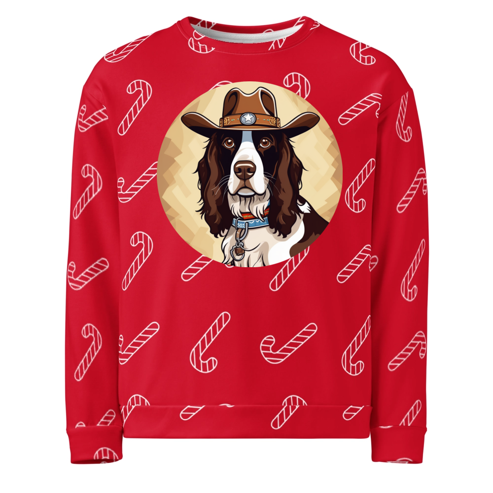PugMug Custom English Springer Spaniel Ugly Christmas Sweatshirt