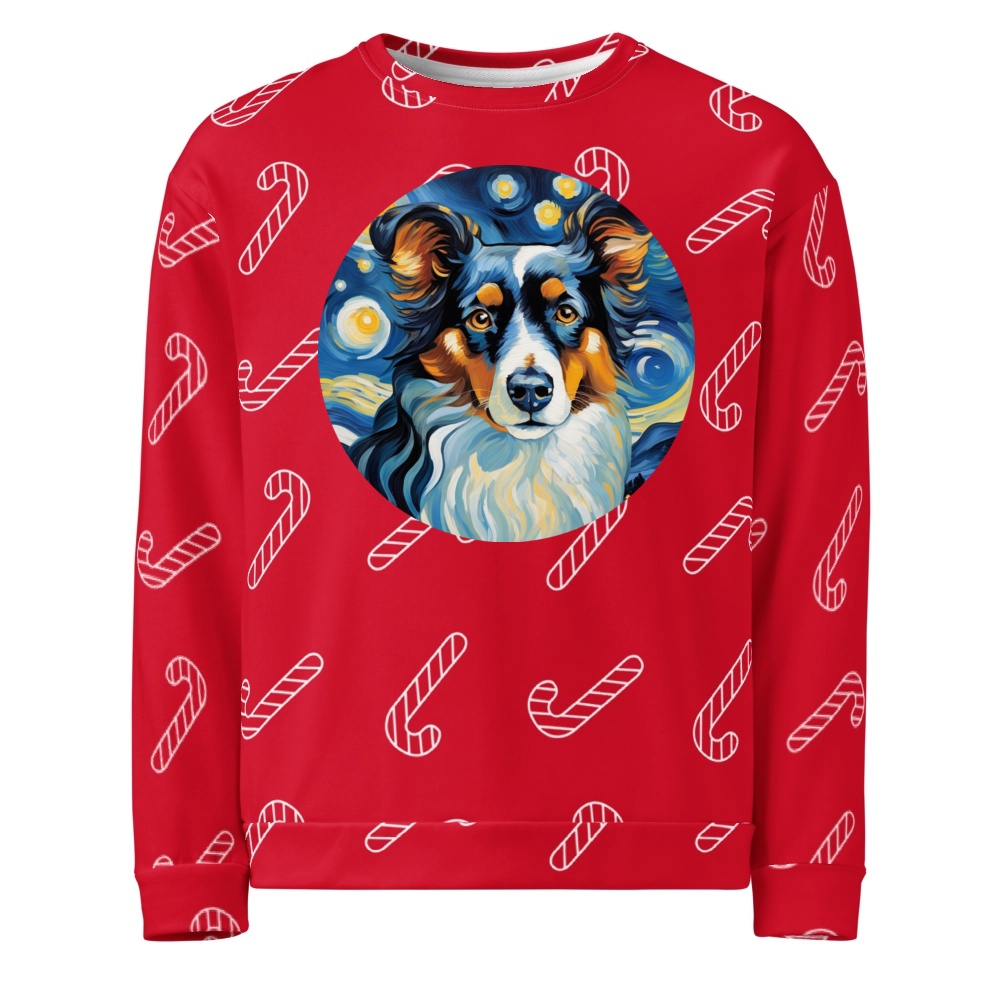PugMug Custom Miniature American Shepherd Ugly Christmas Sweatshirt