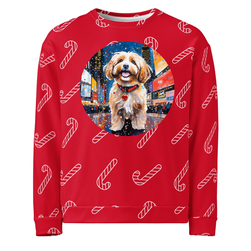 PugMug Custom Tan Havanese Dog Ugly Christmas Sweatshirt