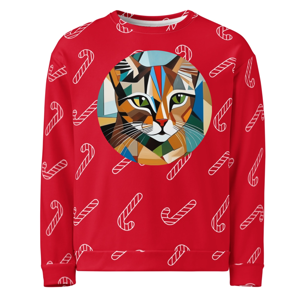 PugMug Custom Tabby Abyssinian Cat Ugly Christmas Sweatshirt