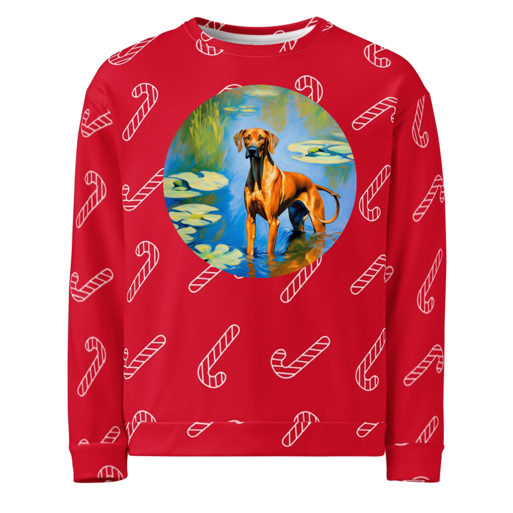 PugMug Custom Rhodesian Ridgeback Ugly Christmas Sweatshirt