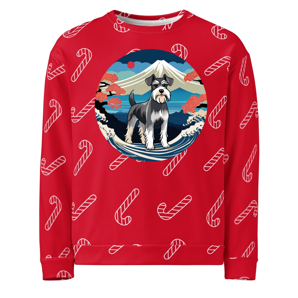 PugMug Custom Miniature Schnauzer Ugly Christmas Sweatshirt