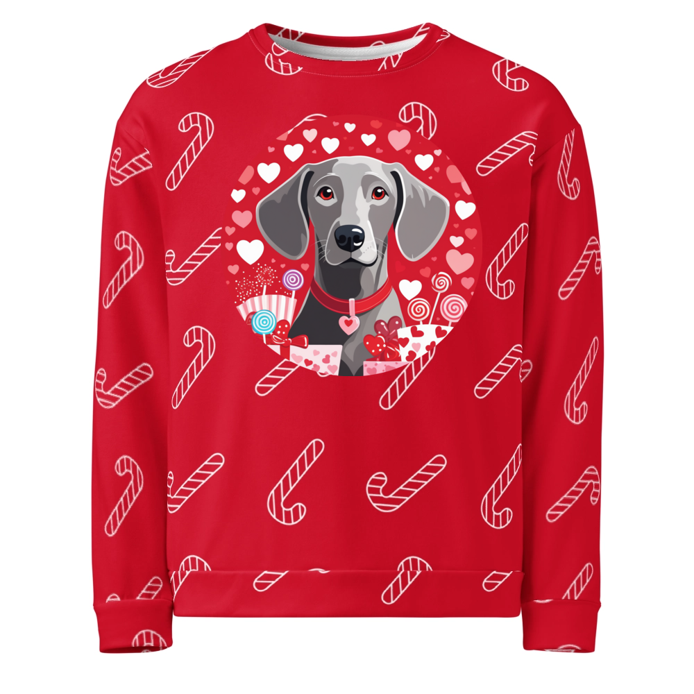 PugMug Custom Weimaraner Ugly Christmas Sweatshirt