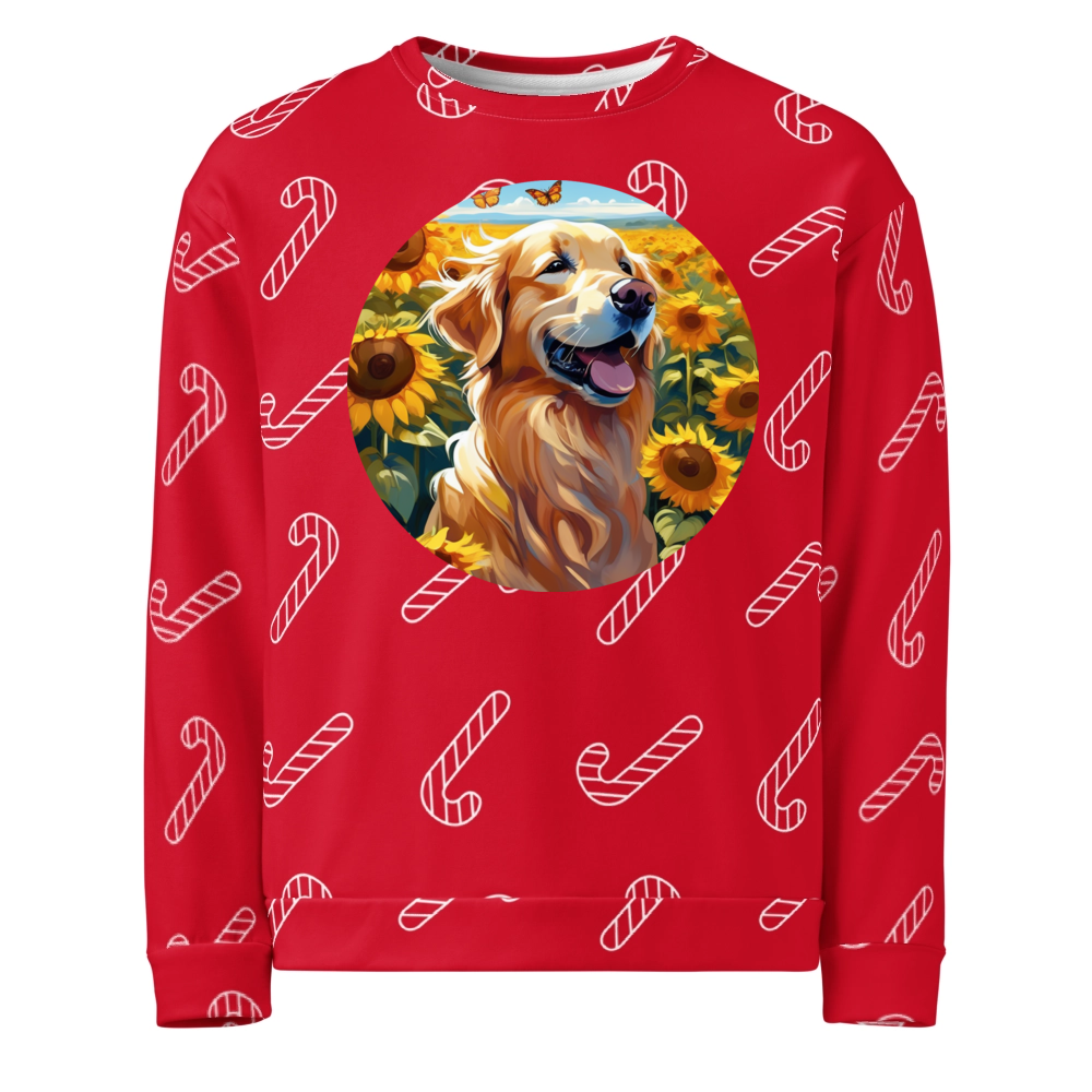 PugMug Custom Golden Retriever Ugly Christmas Sweatshirt