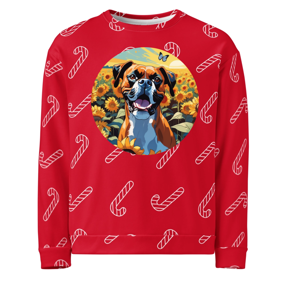 PugMug Custom Boxer Dog Ugly Christmas Sweatshirt