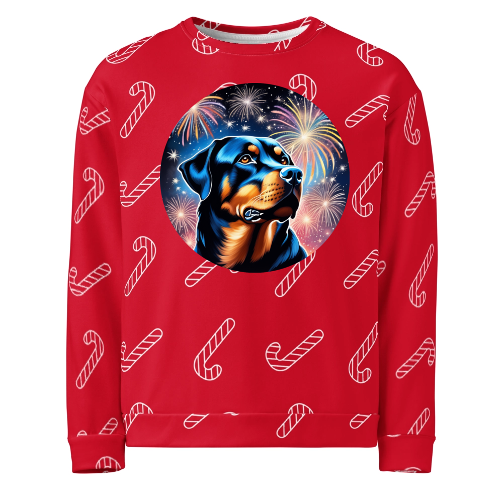 PugMug Custom Rottweiler Ugly Christmas Sweatshirt