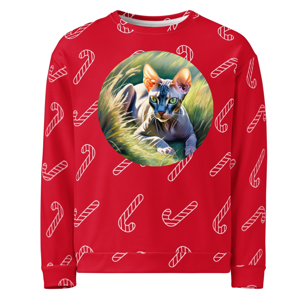 PugMug Custom Tabby Sphynx Cat Ugly Christmas Sweatshirt