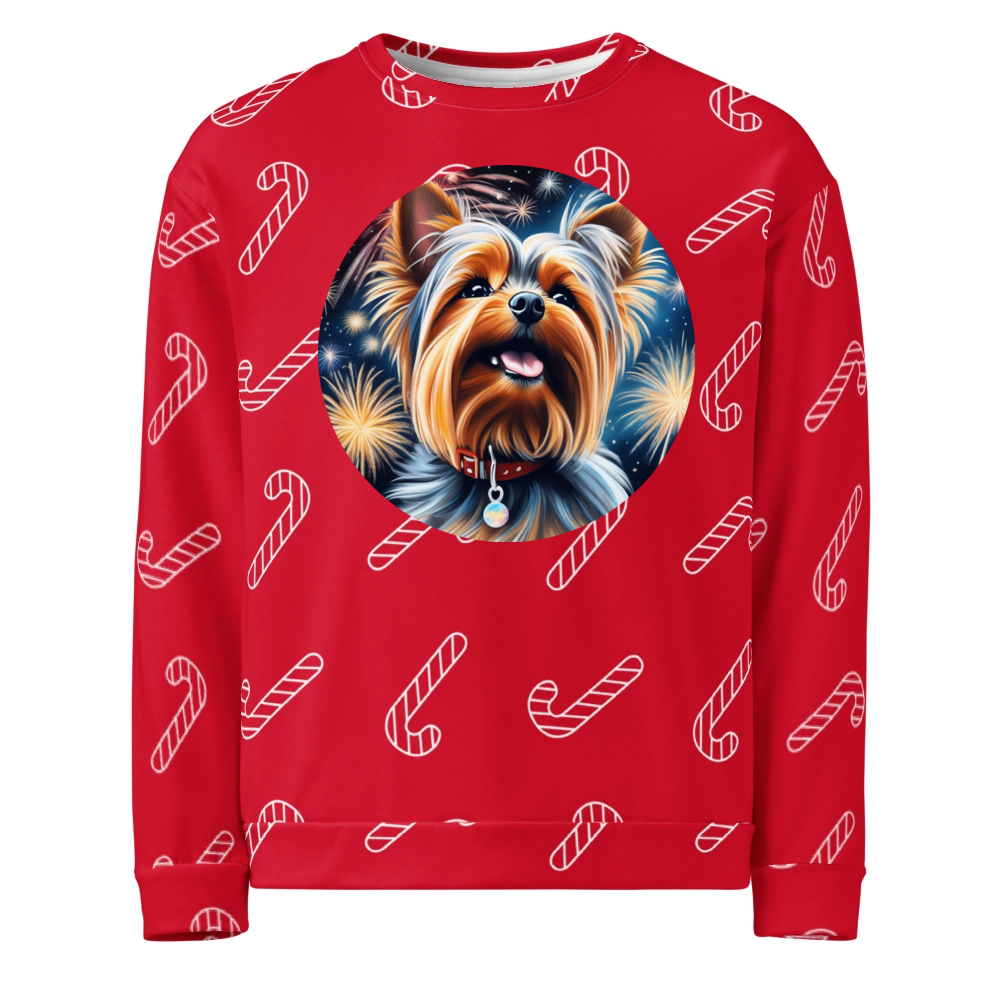 PugMug Custom Yorkshire Terrier Ugly Christmas Sweatshirt