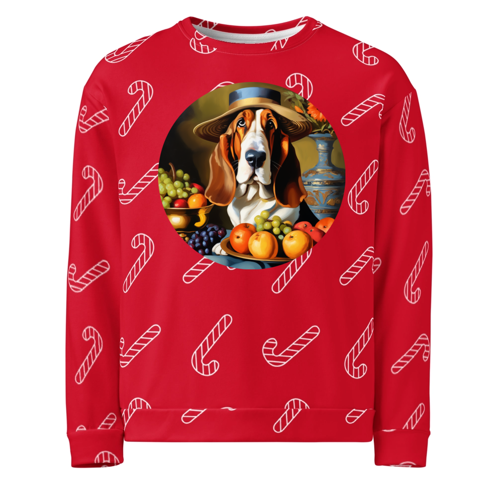 PugMug Custom Basset Hound Ugly Christmas Sweatshirt