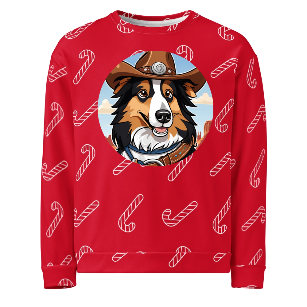 PugMug Custom Collie Ugly Christmas Sweatshirt
