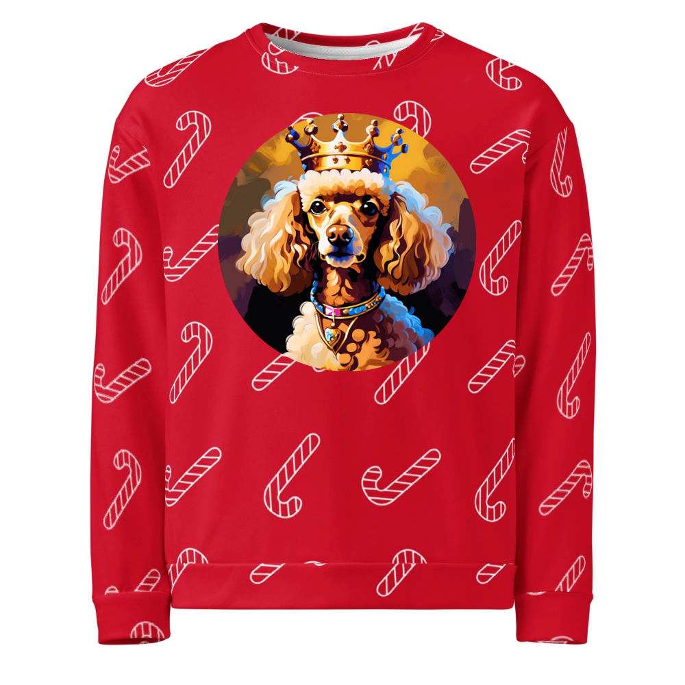 PugMug Custom Tan Poodle Ugly Christmas Sweatshirt