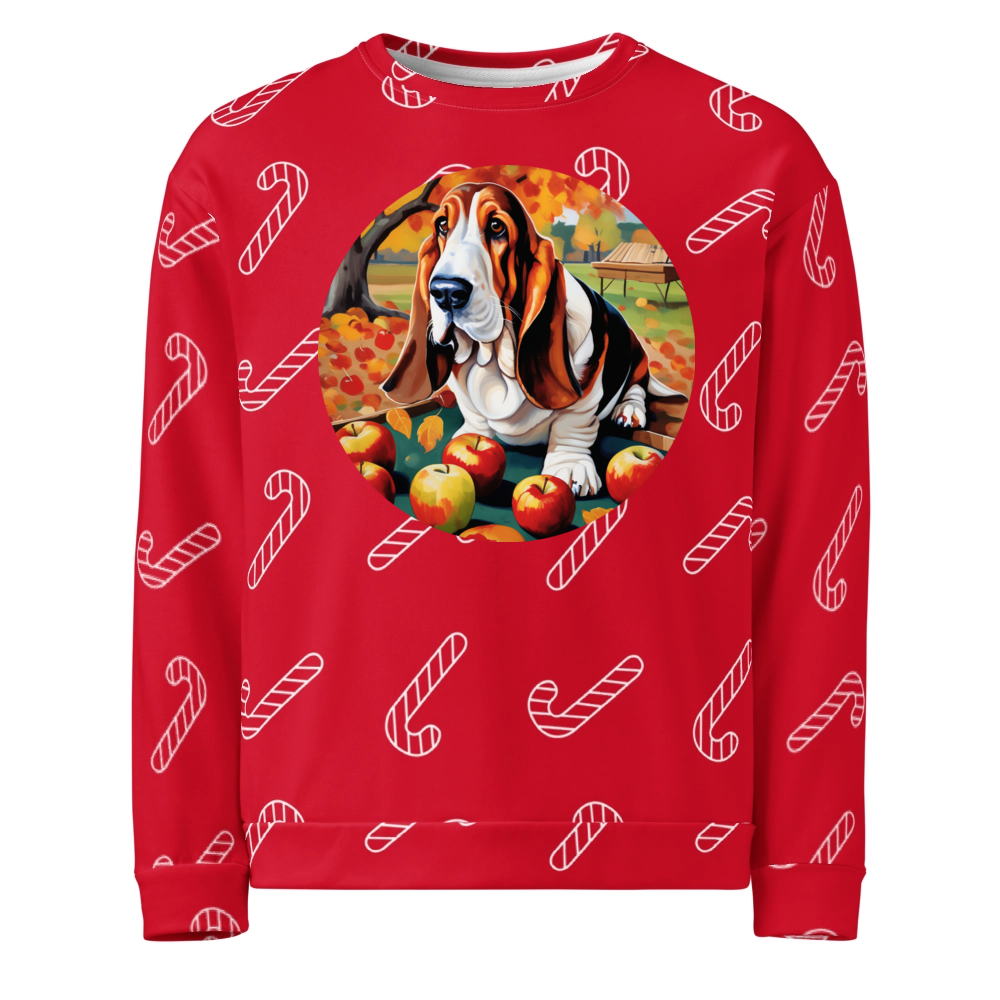 PugMug Custom Basset Hound Ugly Christmas Sweatshirt
