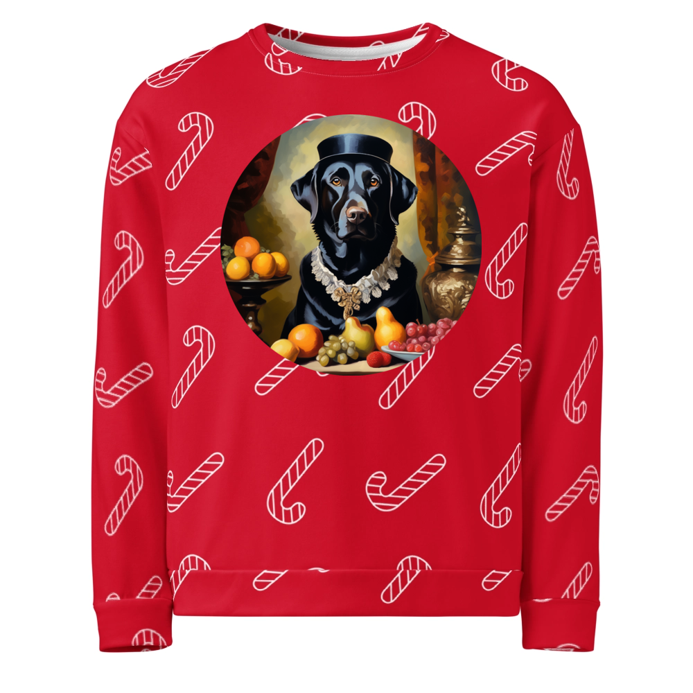 PugMug Custom Black Labrador Retriever Ugly Christmas Sweatshirt