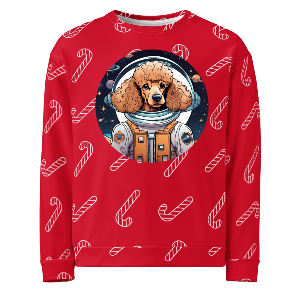 PugMug Custom Tan Poodle Ugly Christmas Sweatshirt