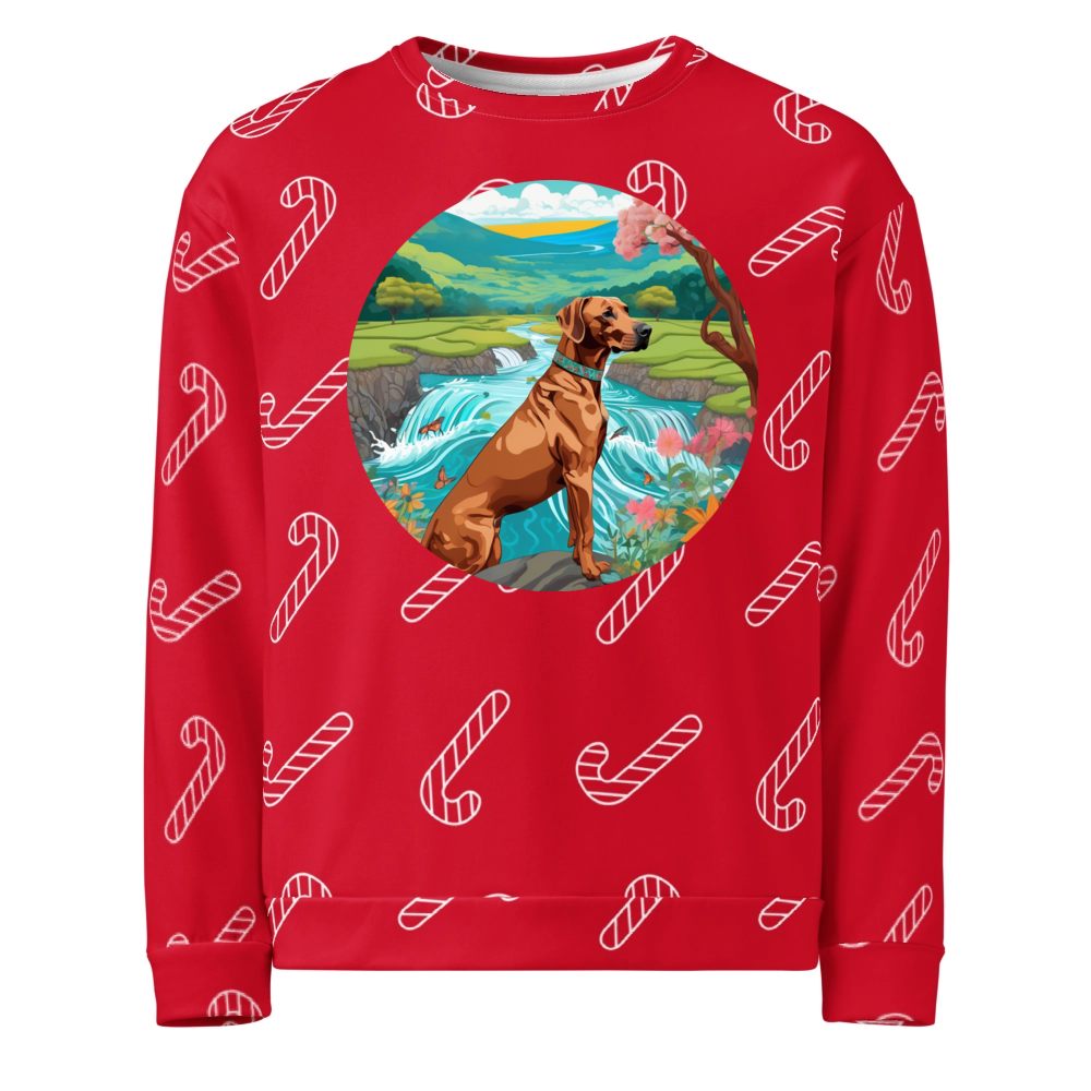 PugMug Custom Rhodesian Ridgeback Ugly Christmas Sweatshirt