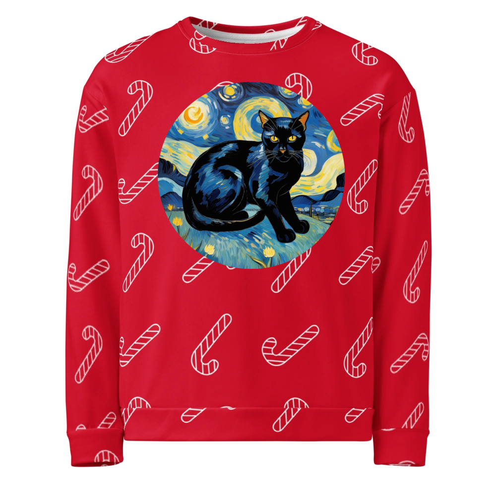 PugMug Custom Black Exotic Cat Ugly Christmas Sweatshirt