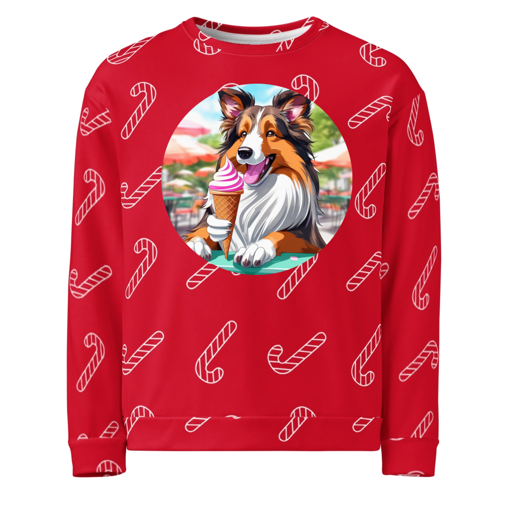 PugMug Custom Shetland Sheepdog Ugly Christmas Sweatshirt