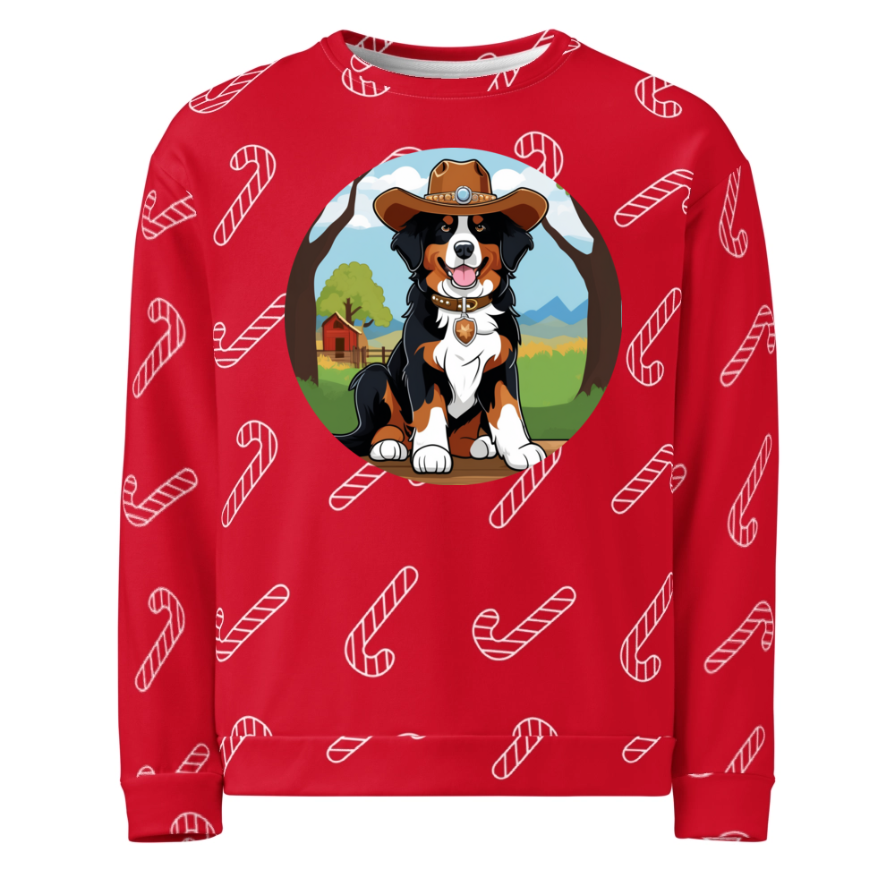 PugMug Custom Bernese Mountain Dog Ugly Christmas Sweatshirt