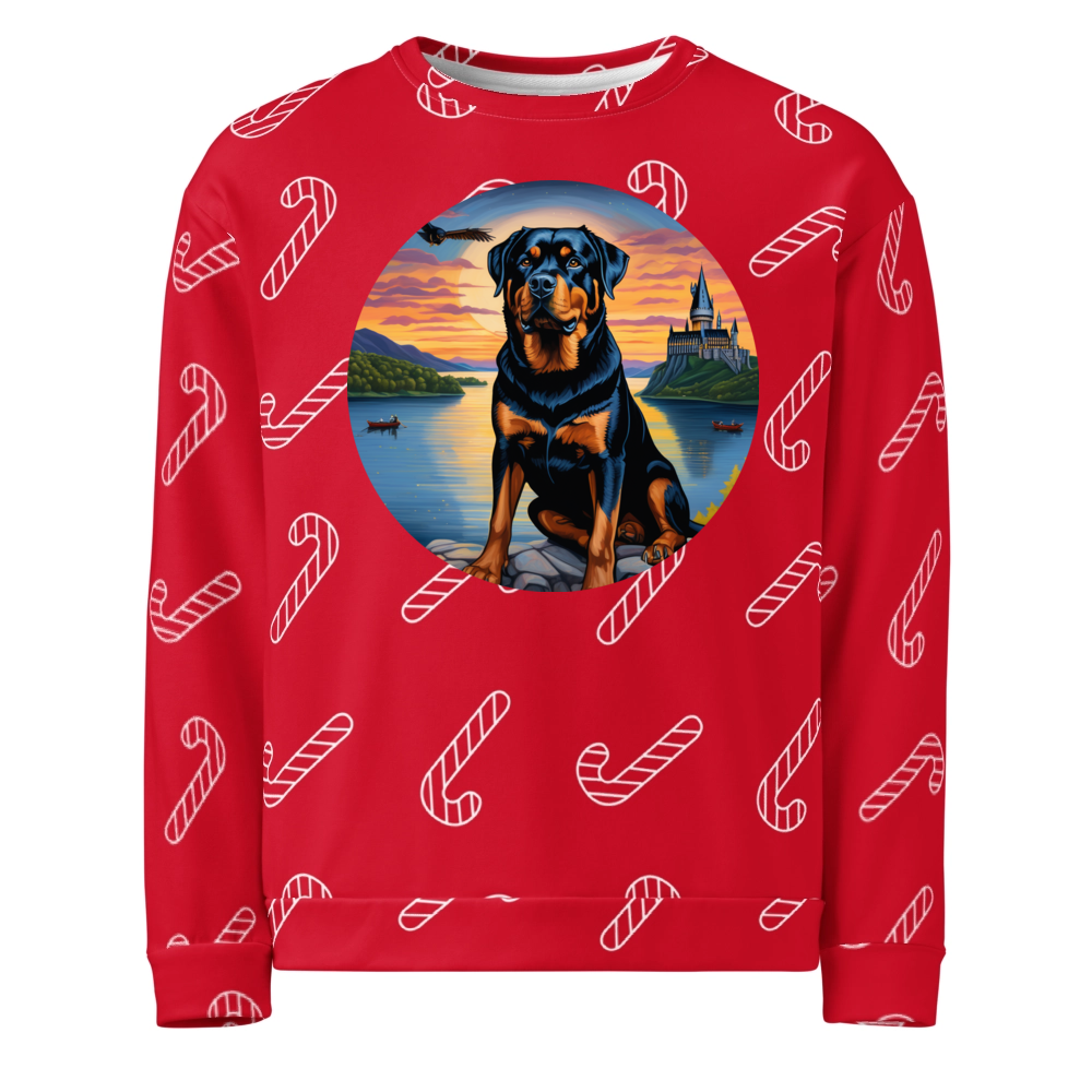 PugMug Custom Rottweiler Ugly Christmas Sweatshirt
