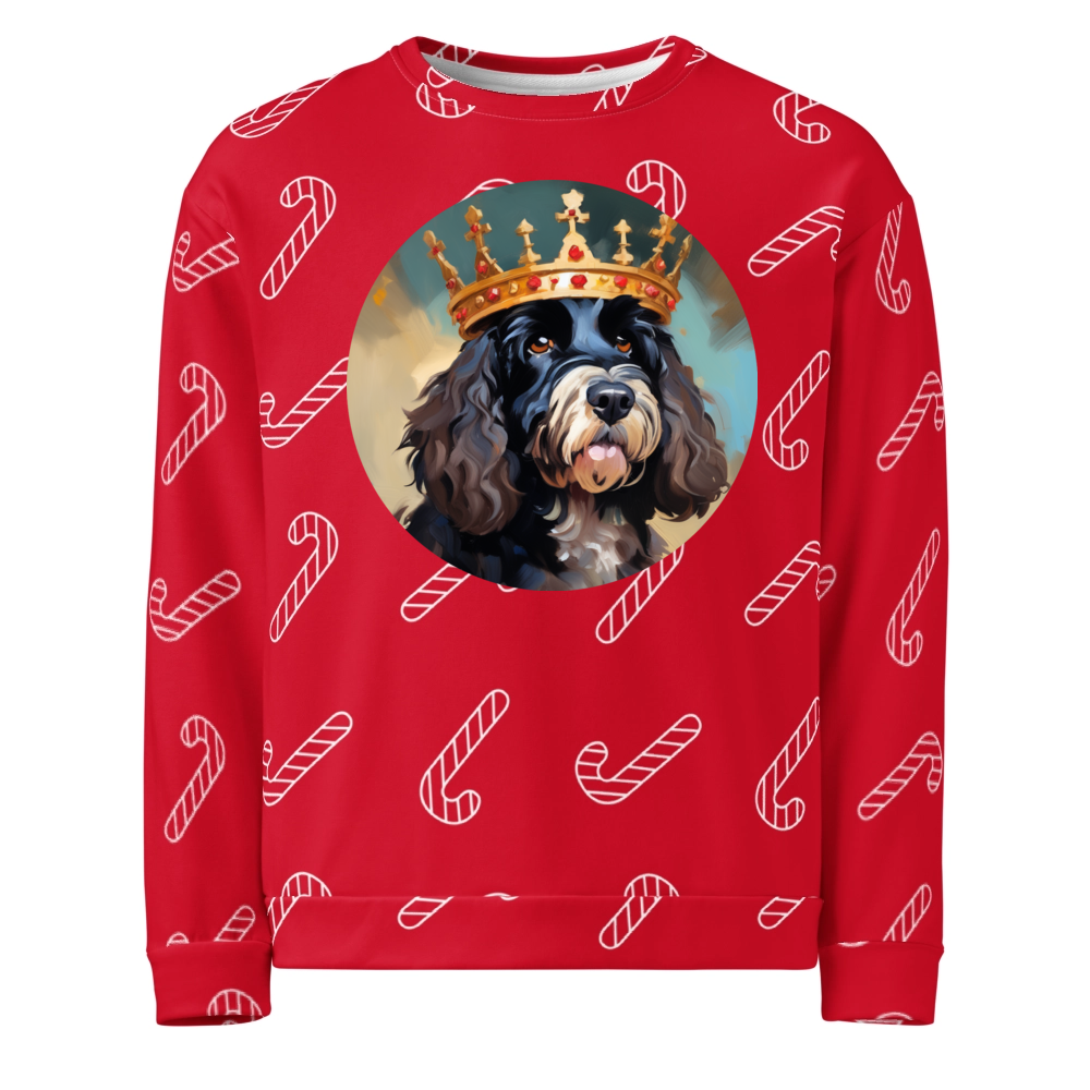 PugMug Custom Portuguese Water Dog Ugly Christmas Sweatshirt