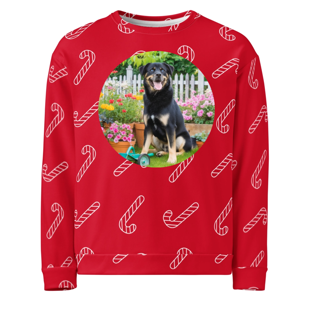 PugMug Custom Blue Ugly Christmas Sweatshirt