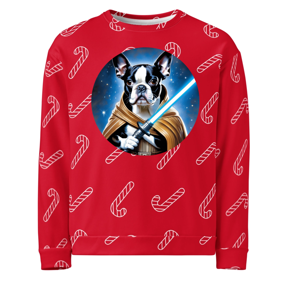 PugMug Custom Boston Terrier Ugly Christmas Sweatshirt