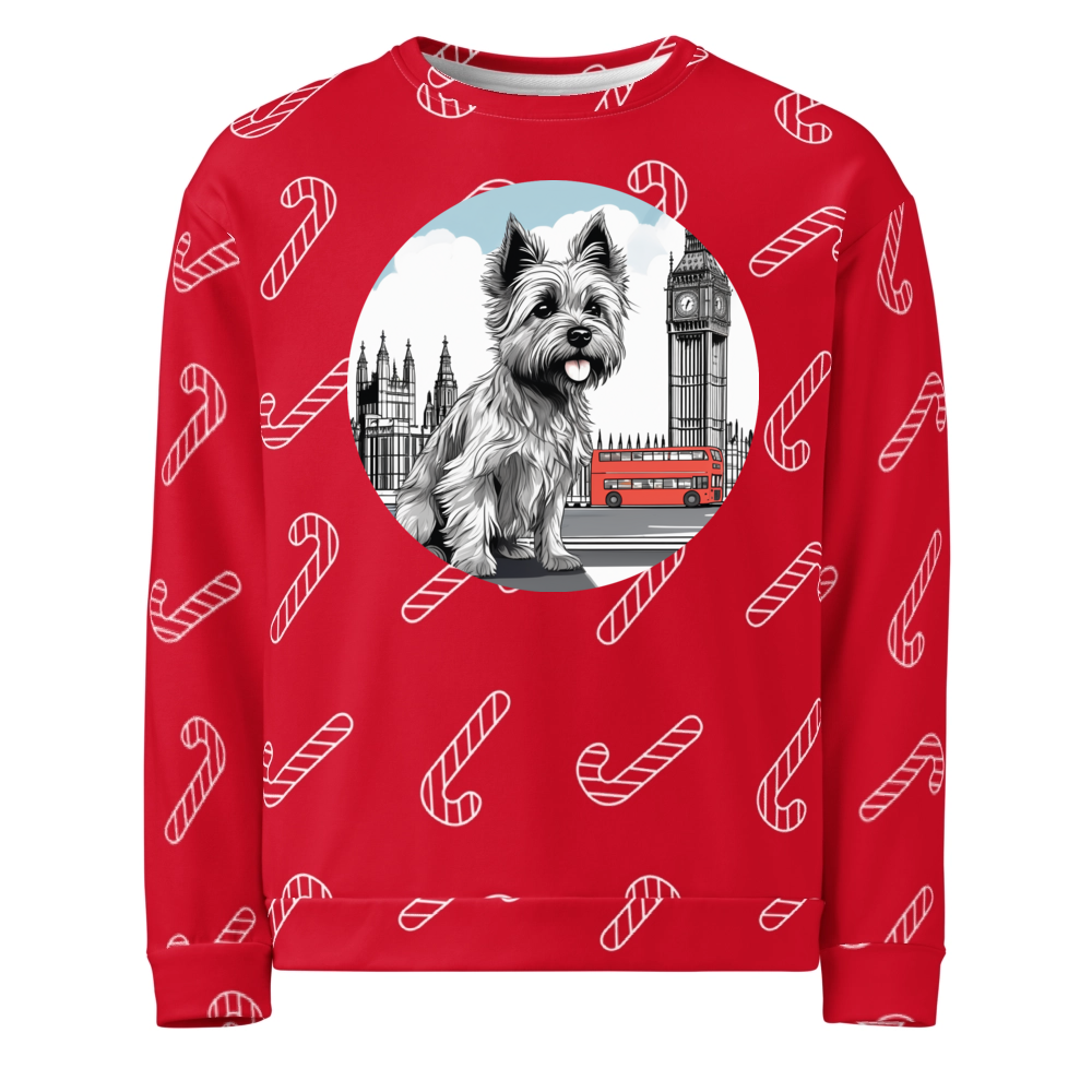 PugMug Custom Cairn Terrier Ugly Christmas Sweatshirt