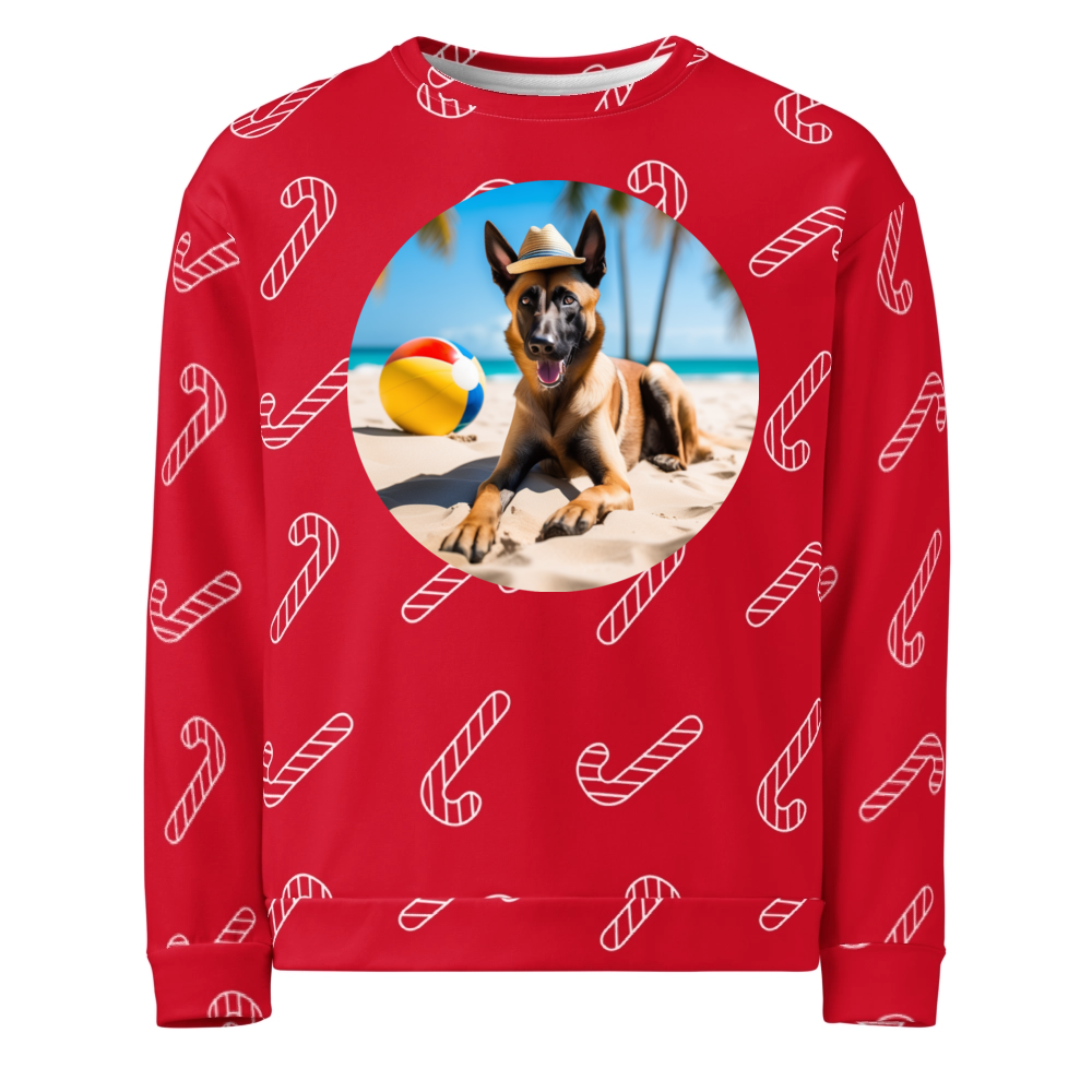 PugMug Custom Belgian Malinois Ugly Christmas Sweatshirt
