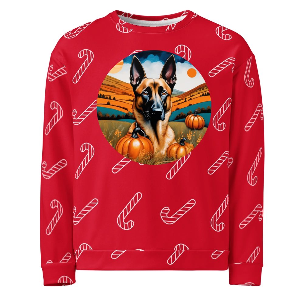 PugMug Custom Belgian Malinois Ugly Christmas Sweatshirt
