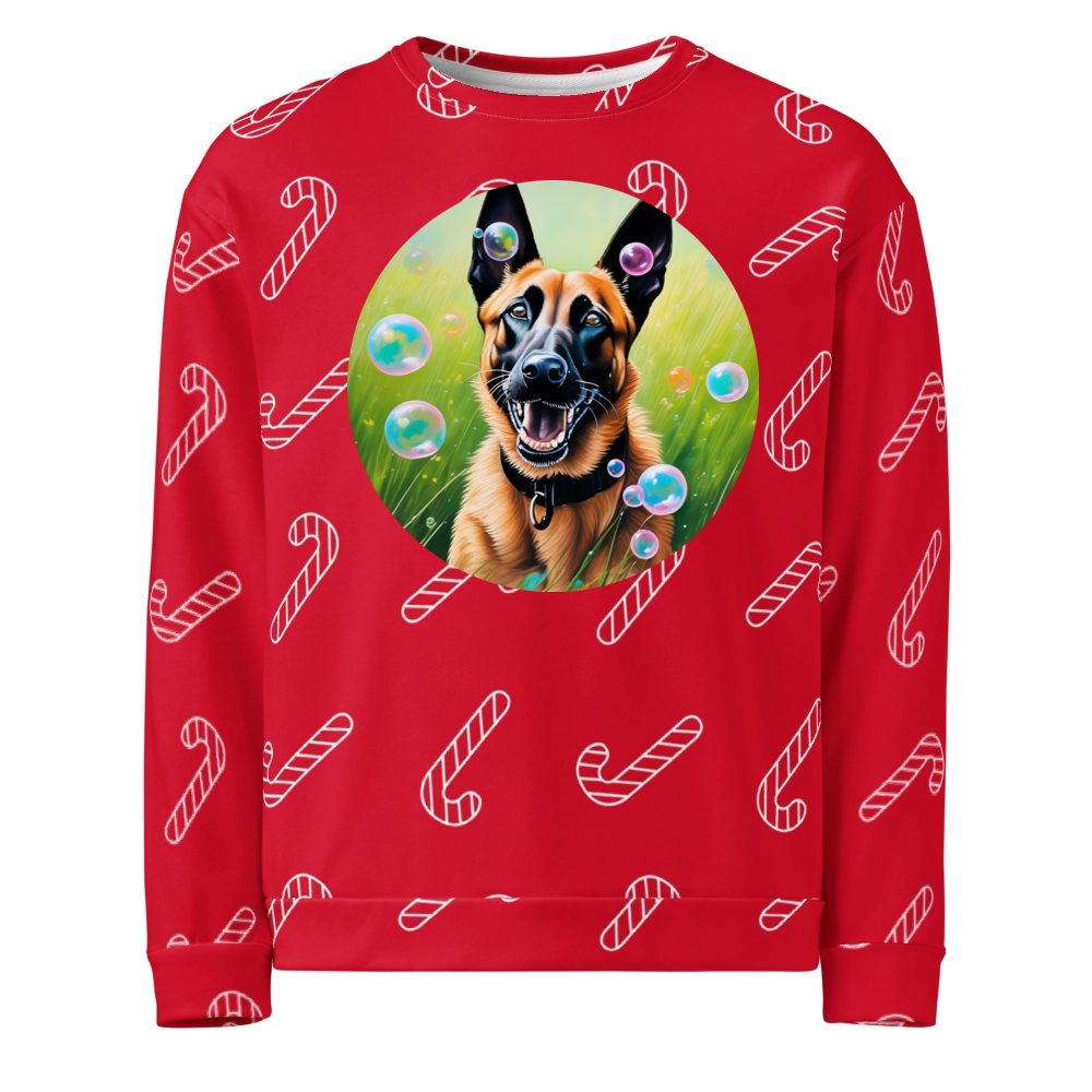 PugMug Custom Belgian Malinois Ugly Christmas Sweatshirt