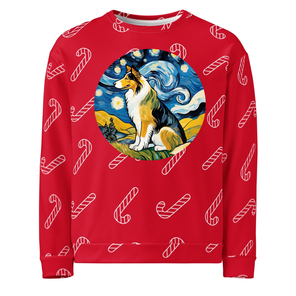 PugMug Custom Collie Ugly Christmas Sweatshirt