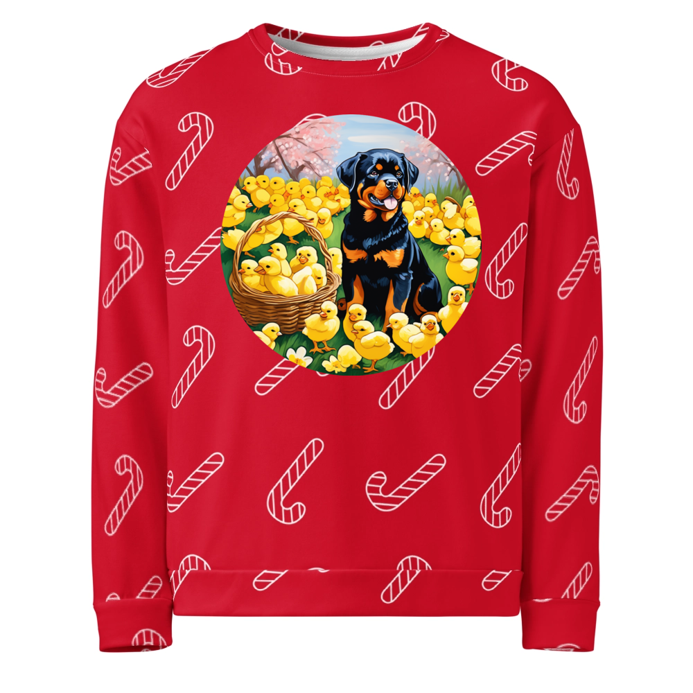 PugMug Custom Rottweiler Ugly Christmas Sweatshirt