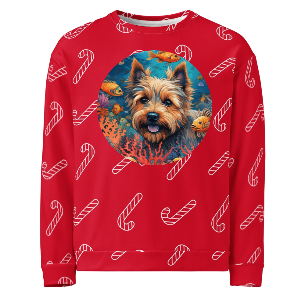 PugMug Custom Cairn Terrier Ugly Christmas Sweatshirt