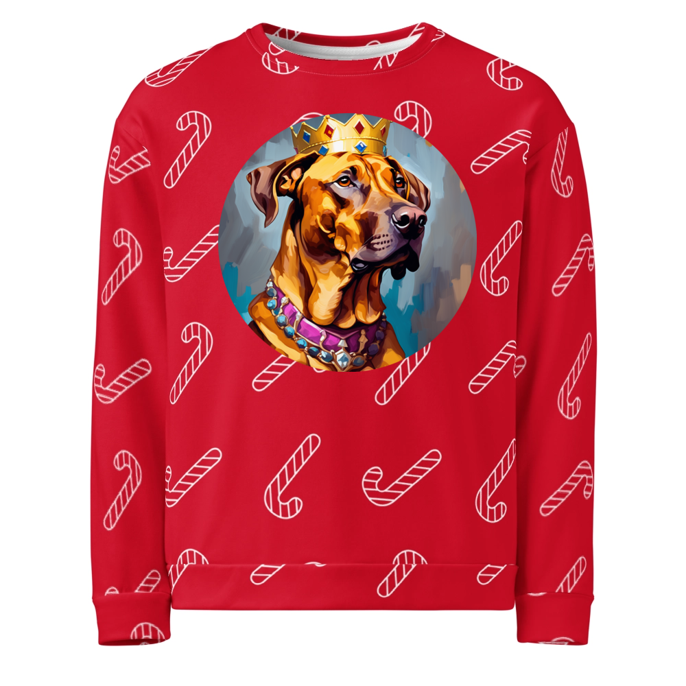 PugMug Custom Rhodesian Ridgeback Ugly Christmas Sweatshirt