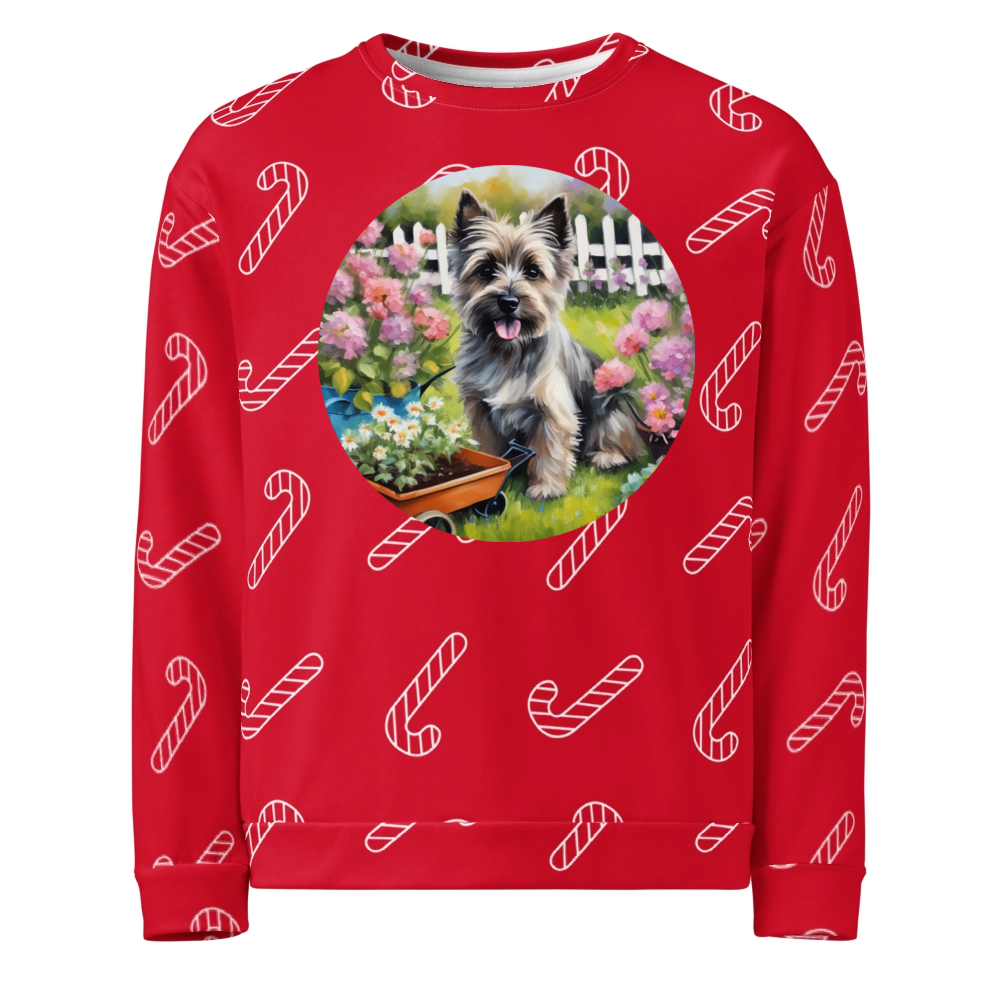 PugMug Custom Cairn Terrier Ugly Christmas Sweatshirt