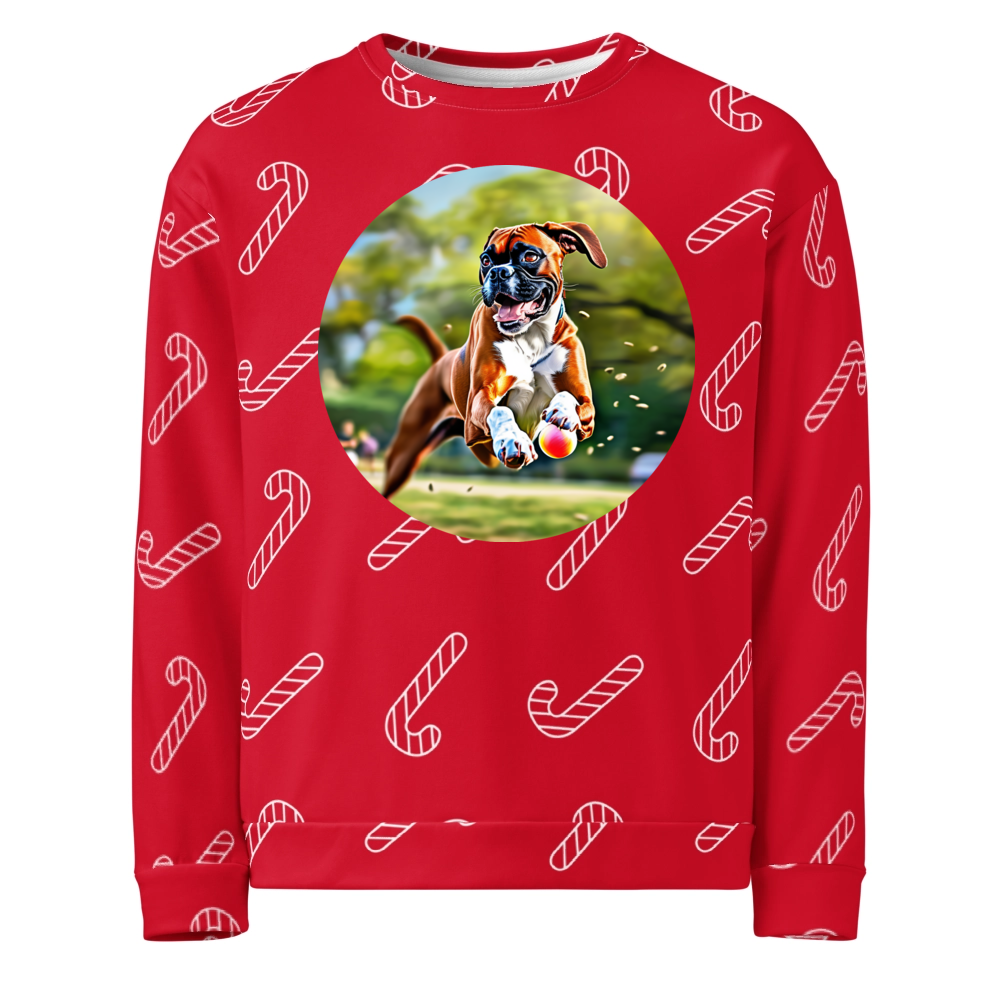 PugMug Custom Boxer Dog Ugly Christmas Sweatshirt