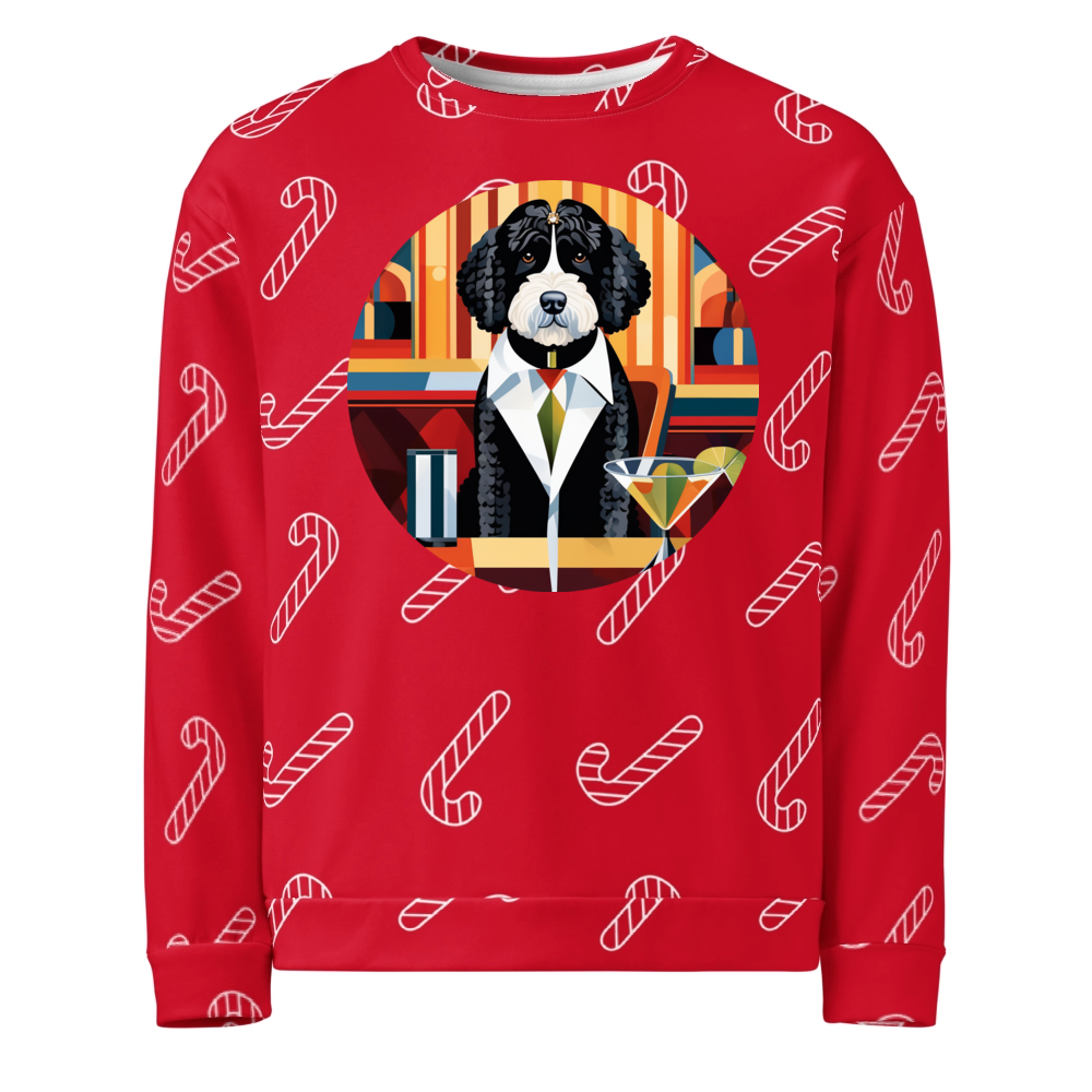 PugMug Custom Portuguese Water Dog Ugly Christmas Sweatshirt