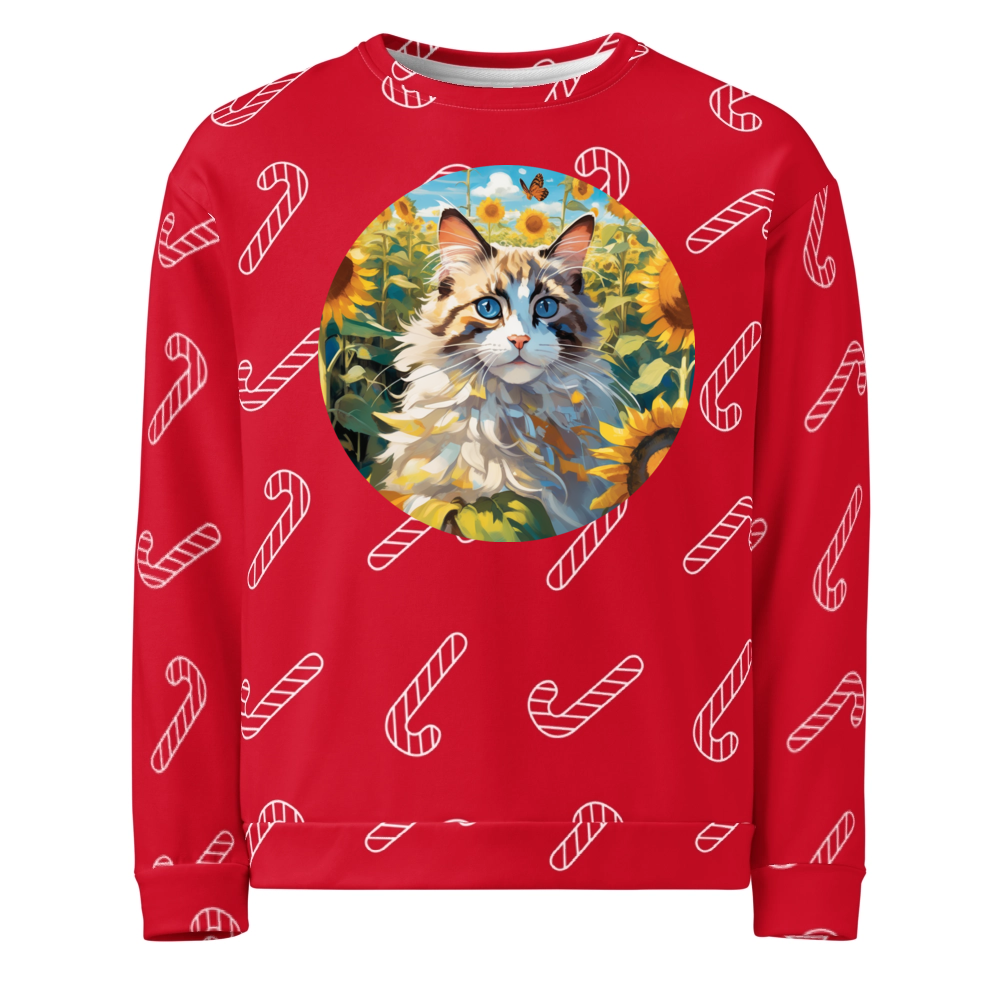 PugMug Custom Tabby Ragdoll Cat Ugly Christmas Sweatshirt